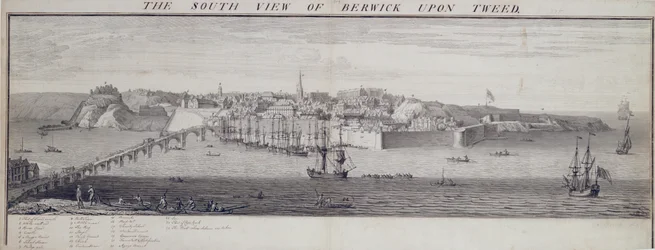Die Südansicht von Berwick Upon Tweed, ca. 1743-45 (Feder und Tinte und Waschung auf Papier)